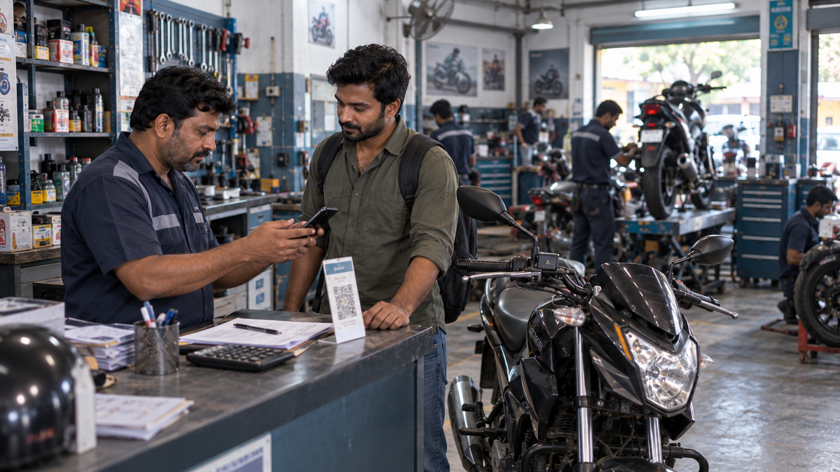 A familiar service process still ends with manual payments